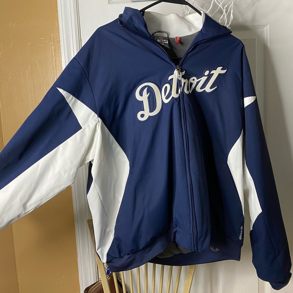 Navy blue Detroit Baseball Zip up (Unisex)